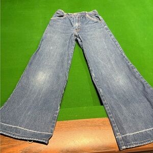 Vintage flares by le culottes Classic Blue Jeans with Button Detail